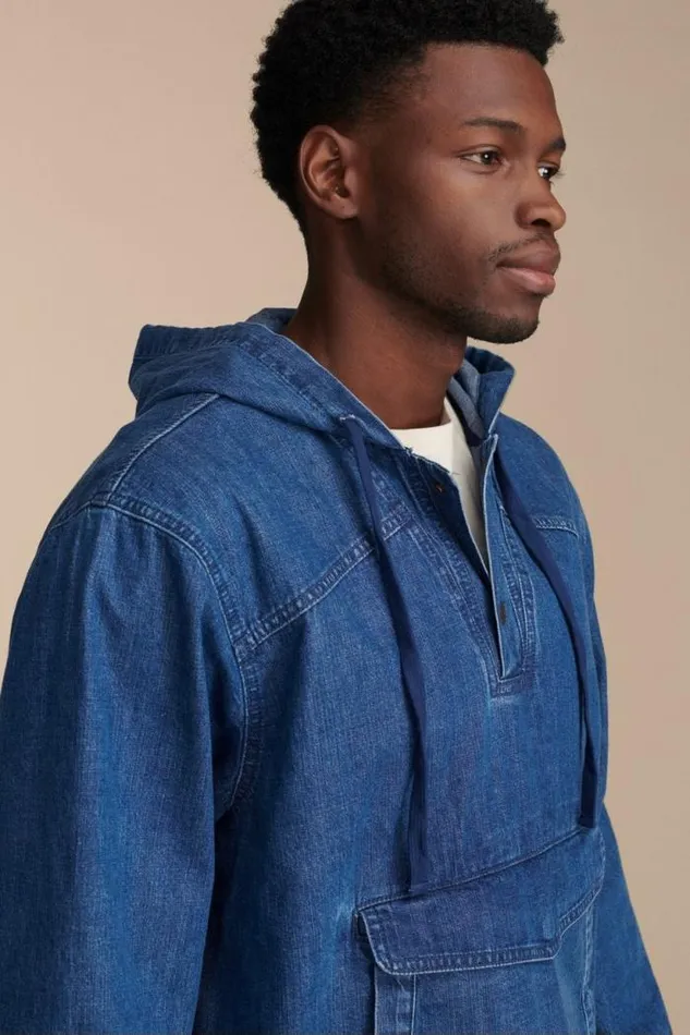 Lucky Brand Denim Pop Over Jacket Stillwell Men Jackets and Outerwear