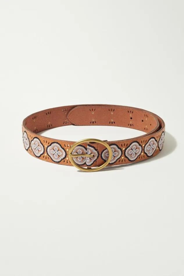 Lucky Brand Embroidered Bloom Stud Belt Multi Women Belts