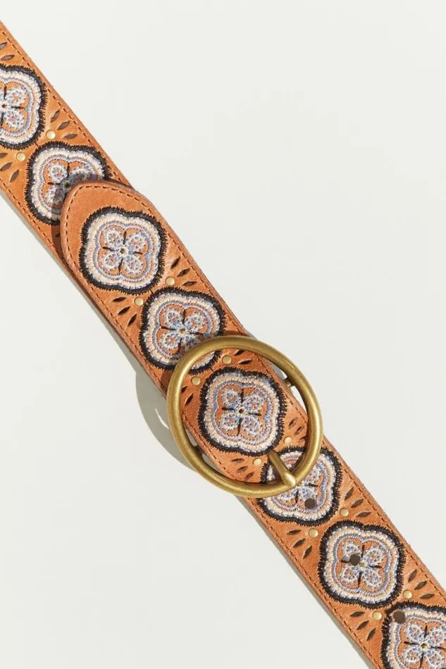 Lucky Brand Embroidered Bloom Stud Belt Multi Women Belts Lucky Brand Embroidered Bloom Stud Belt Multi Women Belts