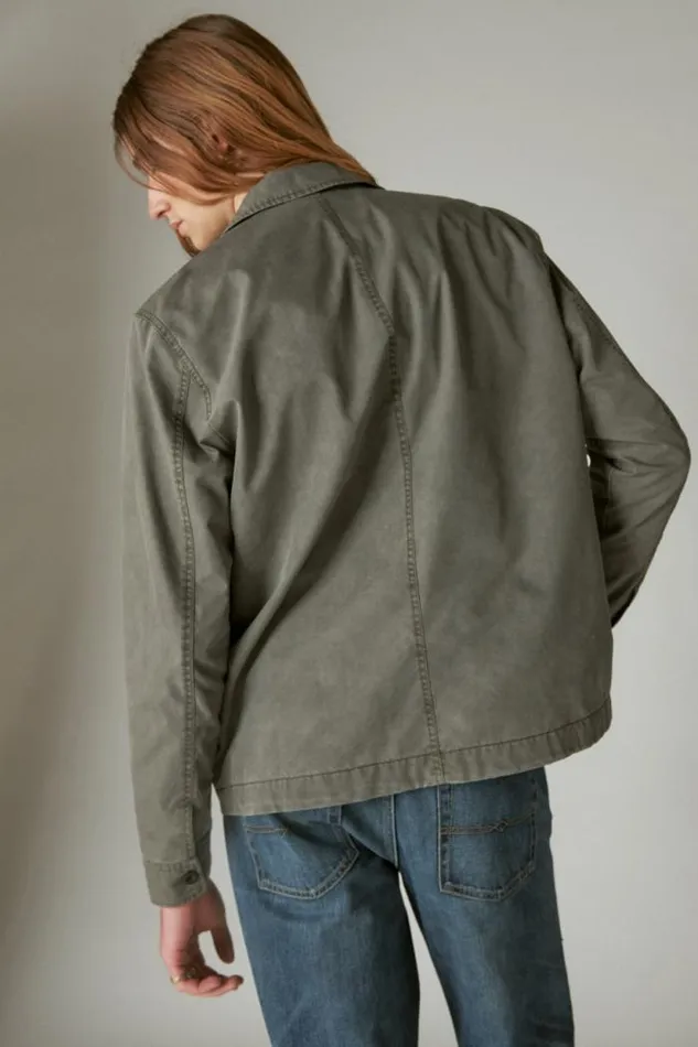 Lucky Brand Fleece Lined Shirt Jacket Raven Men Jackets and Outerwear
