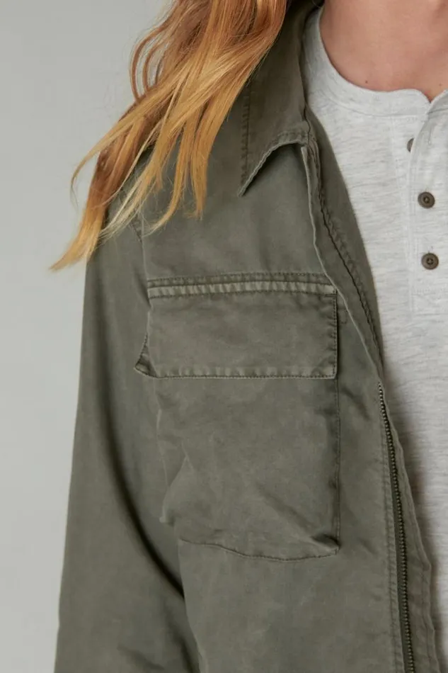 Lucky Brand Fleece Lined Shirt Jacket Raven Men Jackets and Outerwear