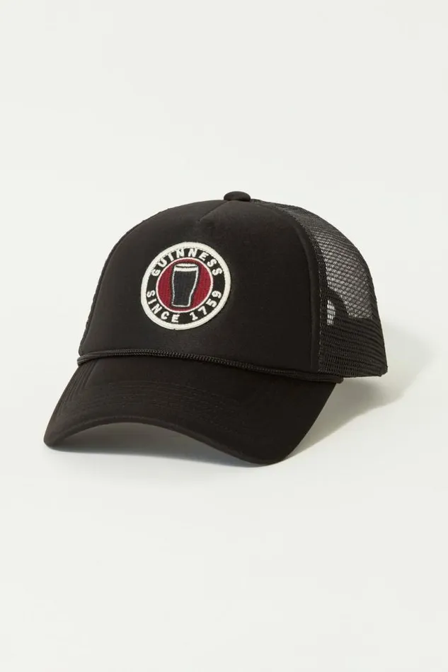 Lucky Brand Guinness Pint Trucker Hat Black Men Hats