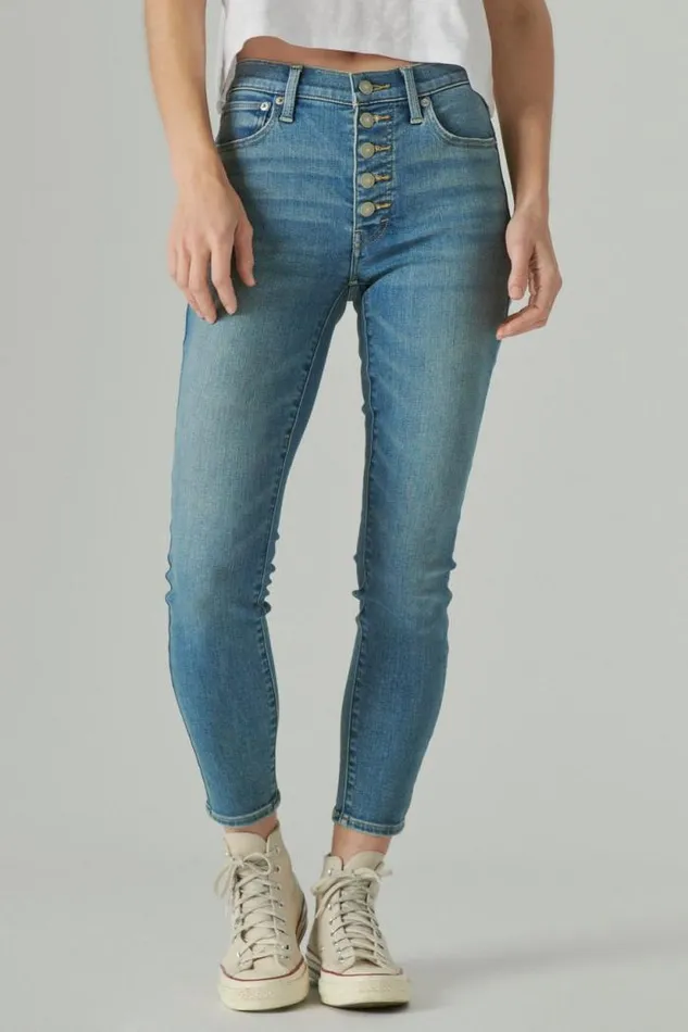 Lucky Brand High Rise Bridgette With Exposed Button Fly Center Stage Women Jeans