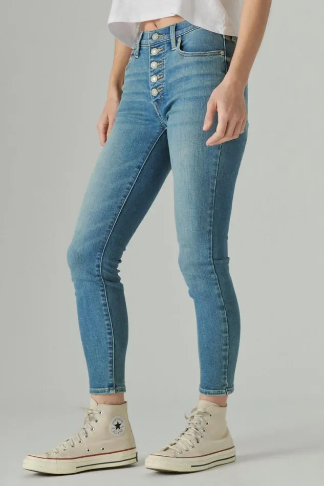 Lucky Brand High Rise Bridgette With Exposed Button Fly Center Stage Women Jeans