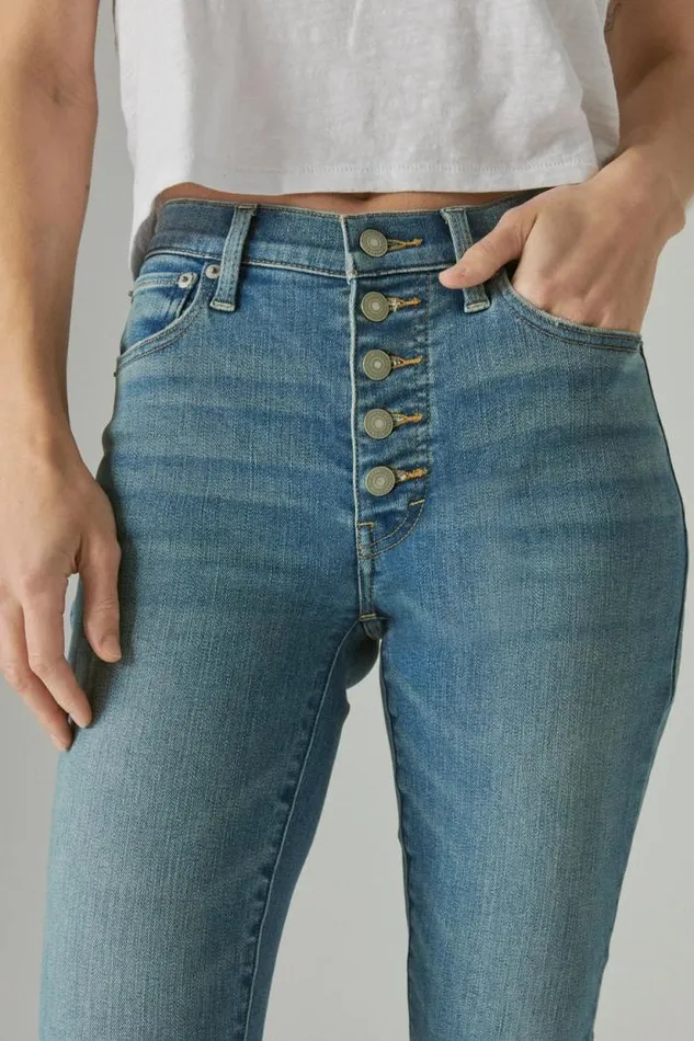 Lucky Brand High Rise Bridgette With Exposed Button Fly Center Stage Women Jeans
