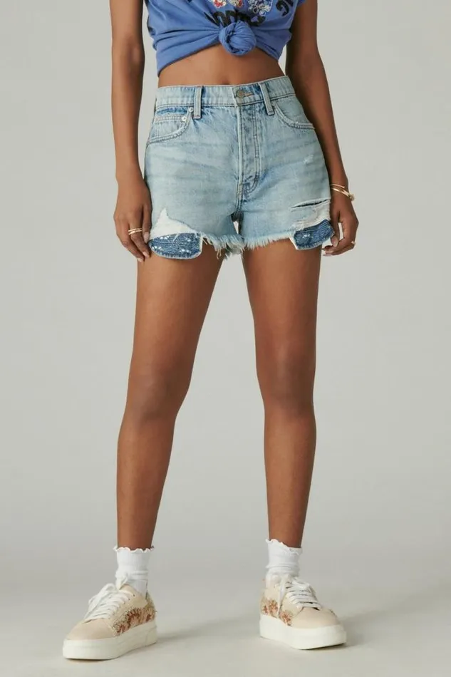 Lucky Brand High Rise Mom Short Sunbeam Women Shorts