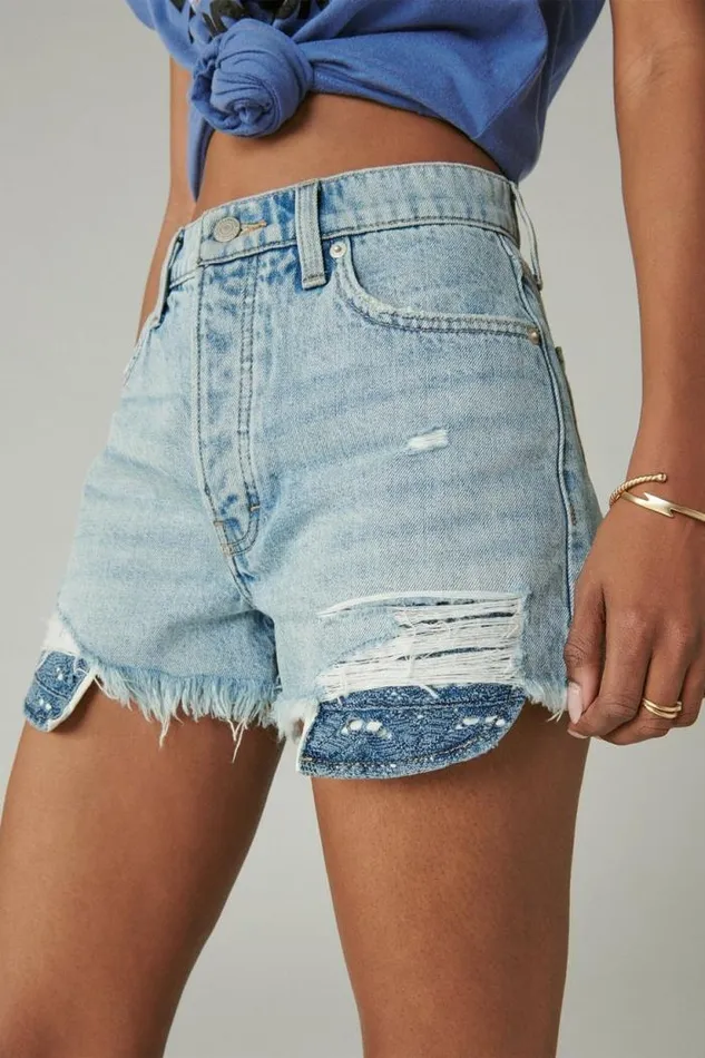 Lucky Brand High Rise Mom Short Sunbeam Women Shorts