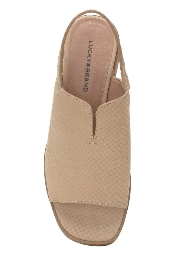 Lucky Brand Jaila Muled Heel Medium Light Beige Women Shoes
