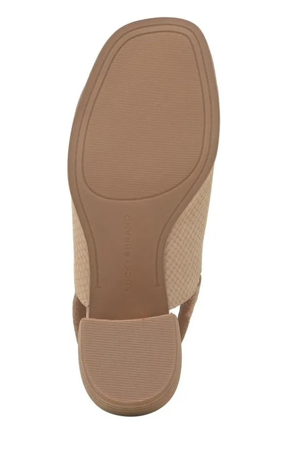 Lucky Brand Jaila Muled Heel Medium Light Beige Women Shoes