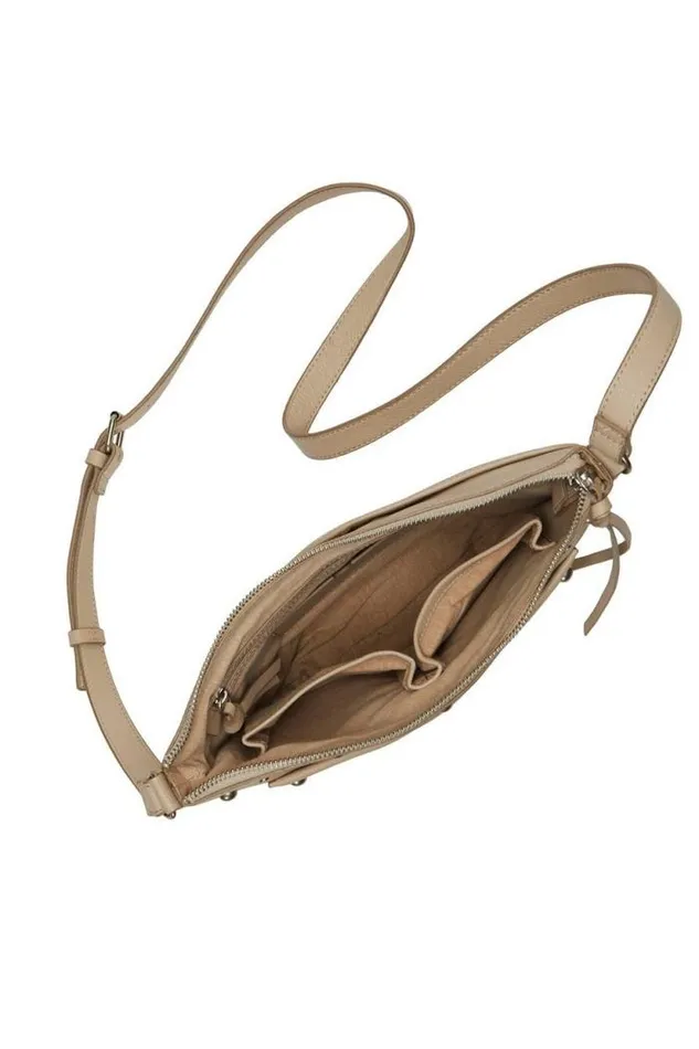 Lucky Brand Kyla Studded Crossbody Bag Light Grey Women Handbags