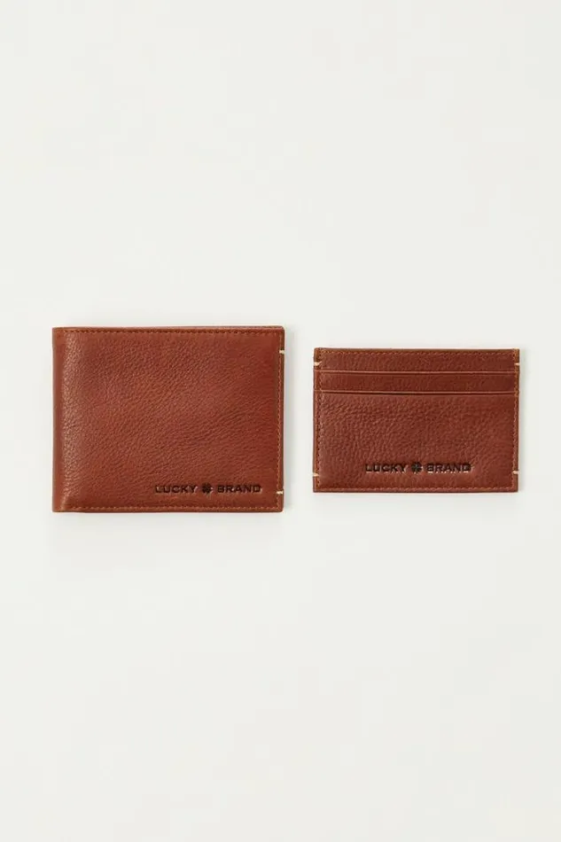 Lucky Brand Leather Wallet And Cardholder Giftset Dark Brown Men Bags and Wallets Lucky Brand Leather Wallet And Cardholder Giftset Dark Brown Men Bags and Wallets