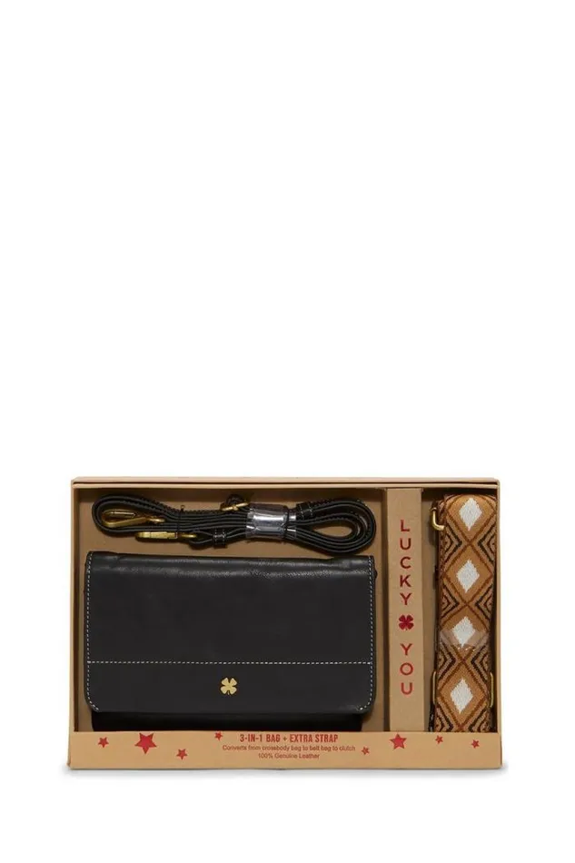 Lucky Brand Lucky Crossbody Gift Set Black Women Handbags