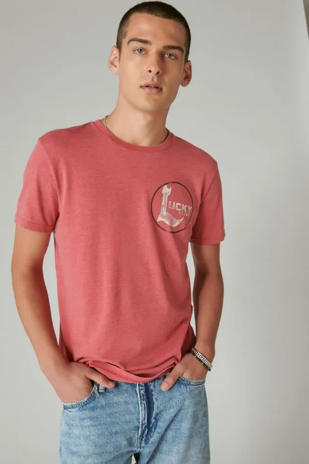Lucky Brand Lucky Panther Tee Cardinal Men Graphic Tees
