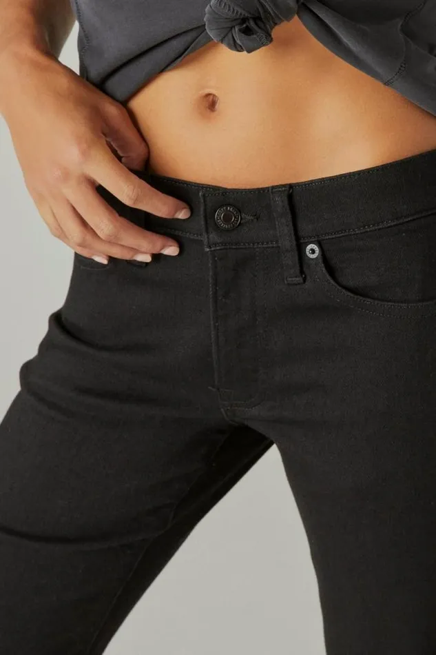 Lucky Brand Mid Rise Sweet Straight Clean Black Women Jeans
