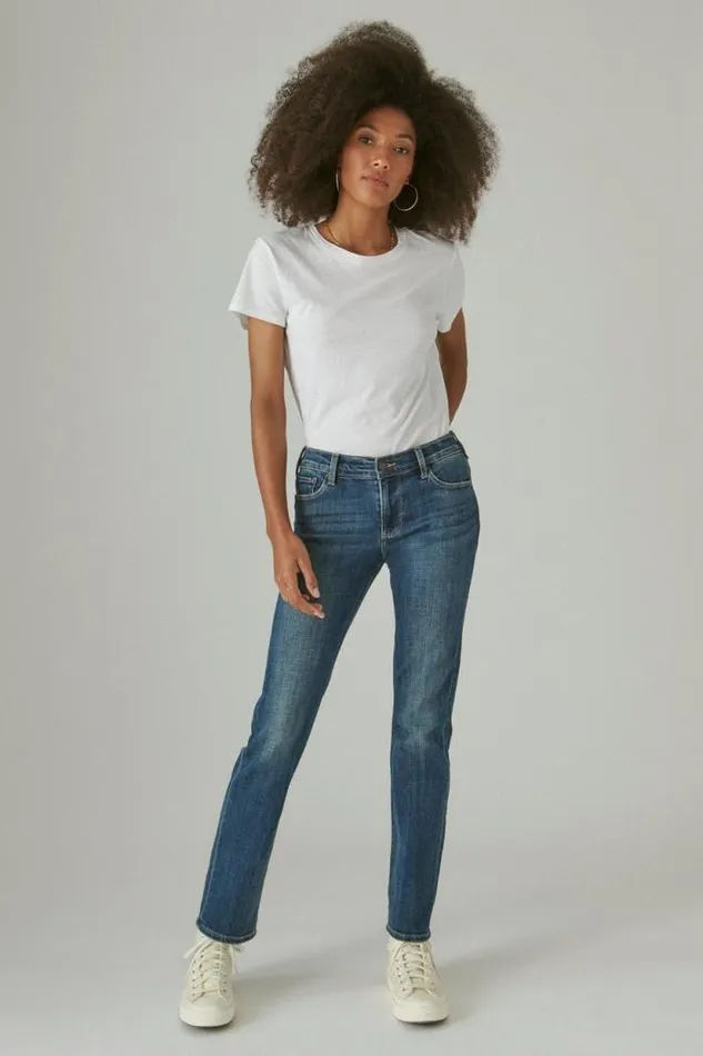 Lucky Brand Mid Rise Sweet Straight Tanzanite Women Jeans