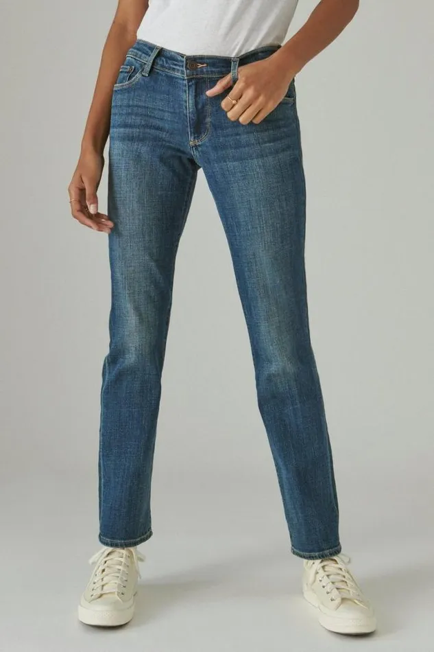 Lucky Brand Mid Rise Sweet Straight Tanzanite Women Jeans