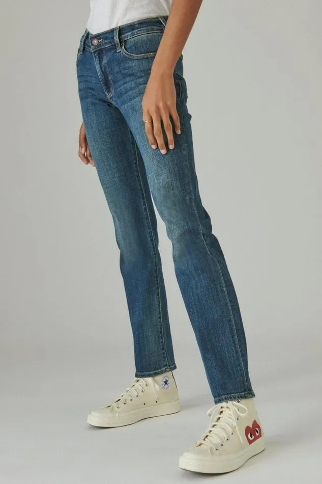 Lucky Brand Mid Rise Sweet Straight Tanzanite Women Jeans