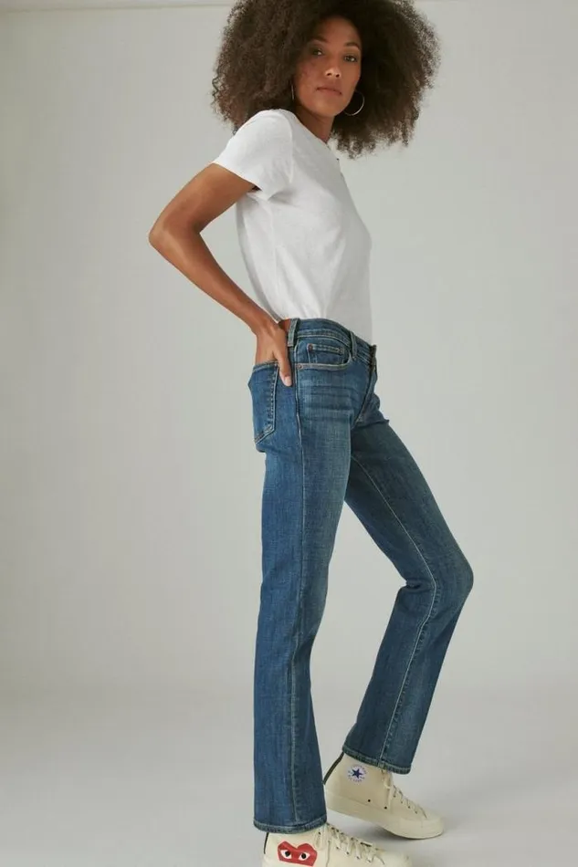 Lucky Brand Mid Rise Sweet Straight Tanzanite Women Jeans