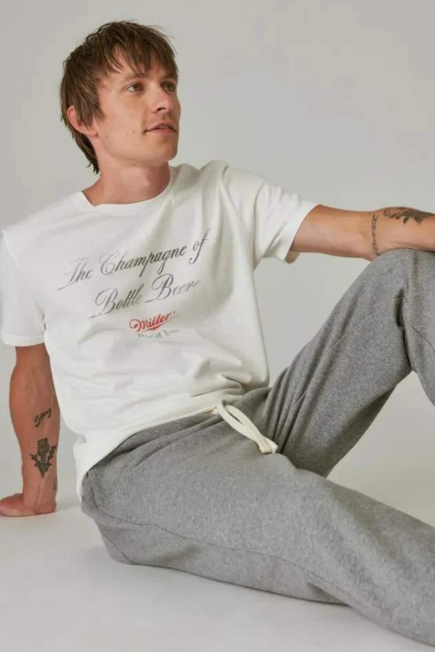 Lucky Brand Miller High Life Marshmallow Men Graphic Tees