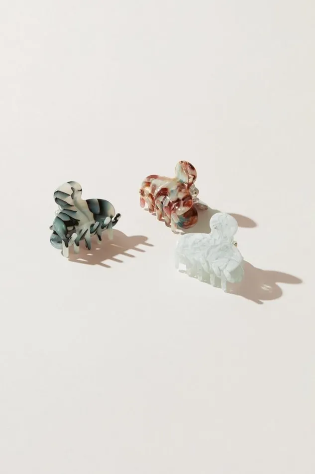 Lucky Brand Mini Resin Claw Set Multi Women Hair Accessories