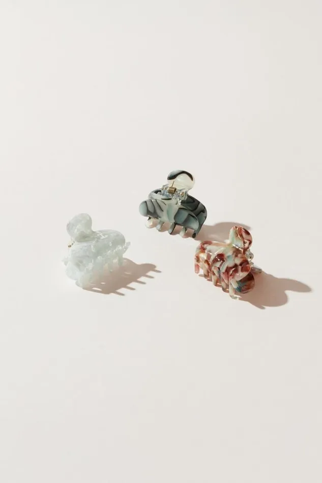 Lucky Brand Mini Resin Claw Set Multi Women Hair Accessories