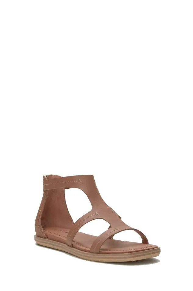 Lucky Brand Nayda Ankle Strap Sandal Medium Dark Beige Women Shoes