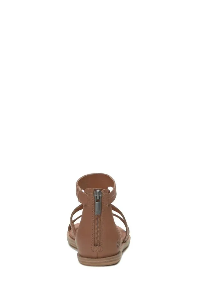 Lucky Brand Nayda Ankle Strap Sandal Medium Dark Beige Women Shoes