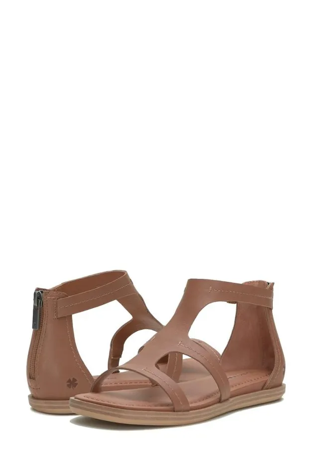 Lucky Brand Nayda Ankle Strap Sandal Medium Dark Beige Women Shoes