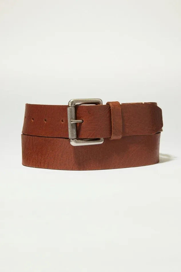 Lucky Brand Novelty Stitch Belt Medium Brown Men Belts