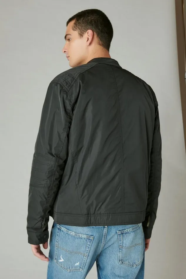 Lucky Brand Nylon Bonneville Jacket Jet Black Men Jackets and Outerwear