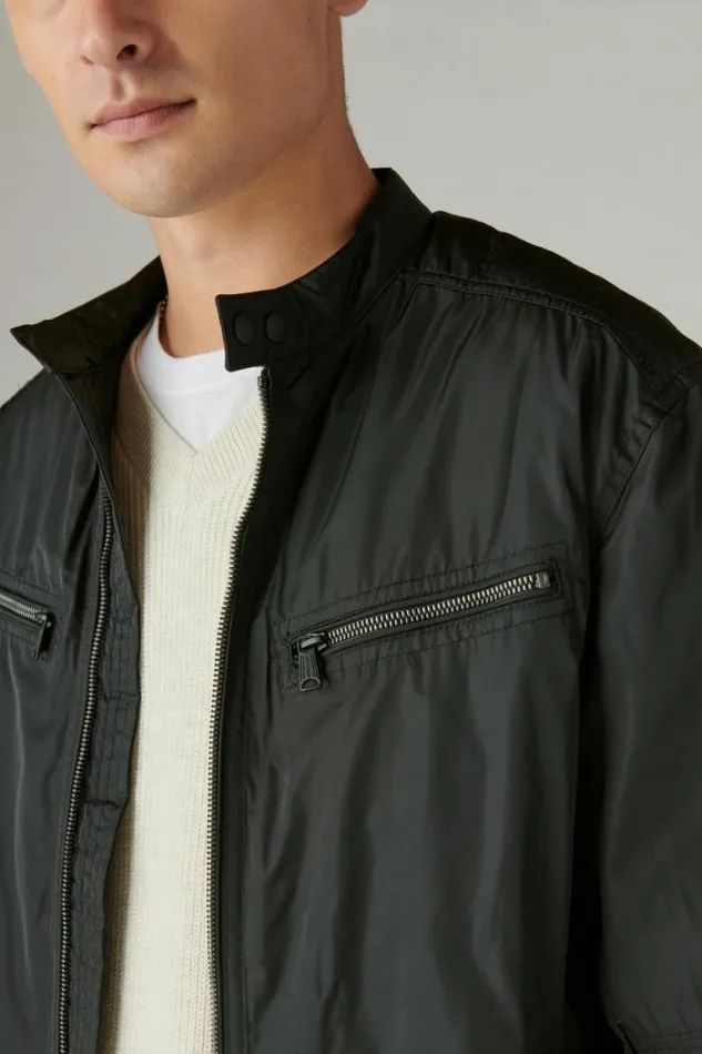 Lucky Brand Nylon Bonneville Jacket Jet Black Men Jackets and Outerwear