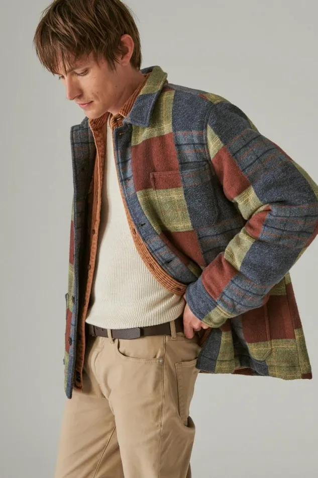 Lucky Brand Patchwork Chore Jacket Patchwork Men Jackets and Outerwear