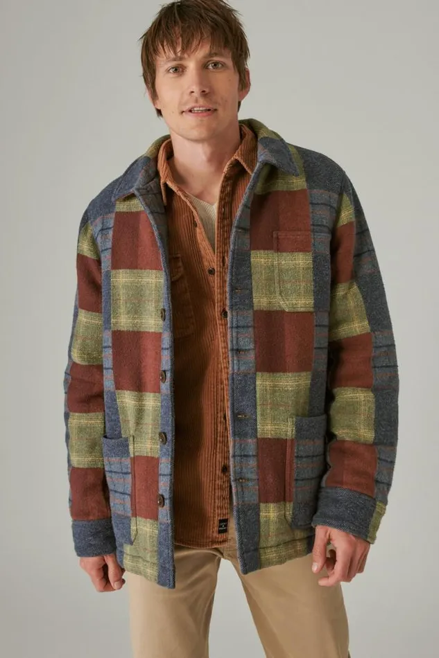 Lucky Brand Patchwork Chore Jacket Patchwork Men Jackets and Outerwear