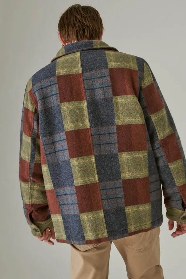 Lucky Brand Patchwork Chore Jacket Patchwork Men Jackets and Outerwear