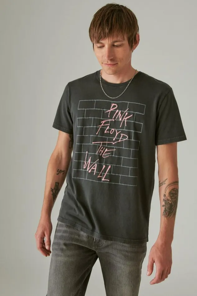 Lucky Brand Pink Floyd The Wall Jet Black Men Graphic Tees