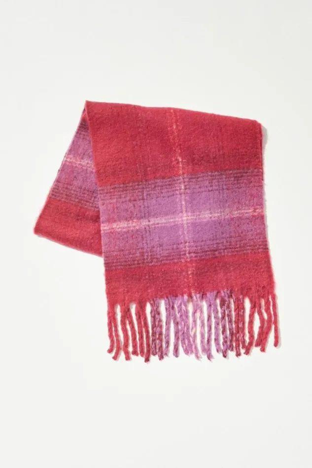 Lucky Brand Plaid Blanket Scarf Pink Combo Women Scarves and Bandanas Lucky Brand Plaid Blanket Scarf Pink Combo Women Scarves and Bandanas