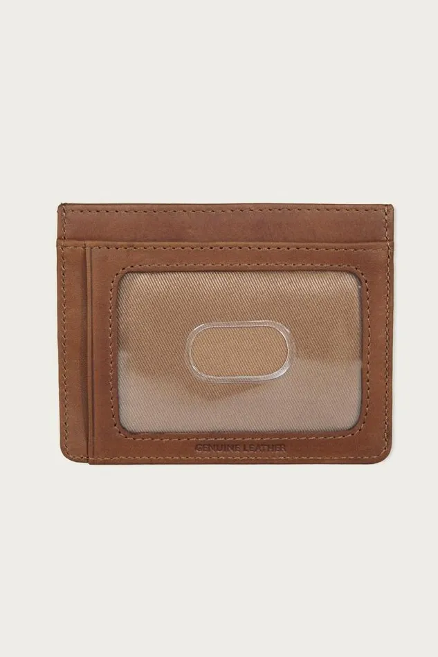 Lucky Brand Plaid Embossed Leather Trifold Wallet Dark Brown Men Bags and Wallets