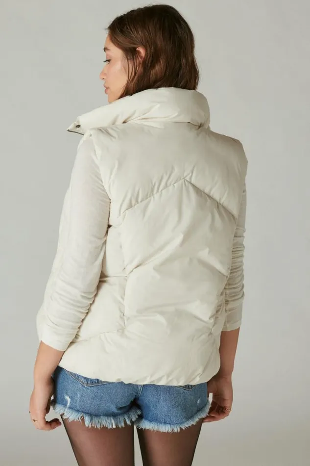 Lucky Brand Puffer Vest Cream Women Jackets and Outerwear Lucky Brand Puffer Vest Cream Women Jackets and Outerwear