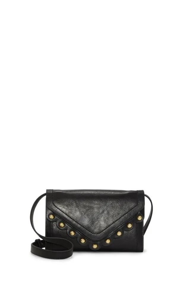 Lucky Brand Ruth Scalloped Crossbody Bag Black Women Handbags