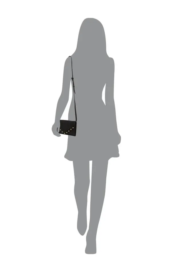 Lucky Brand Ruth Scalloped Crossbody Bag Black Women Handbags