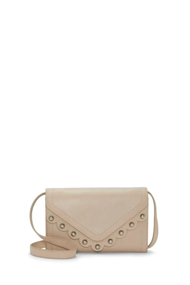 Lucky Brand Ruth Scalloped Crossbody Bag Light Grey Women Handbags