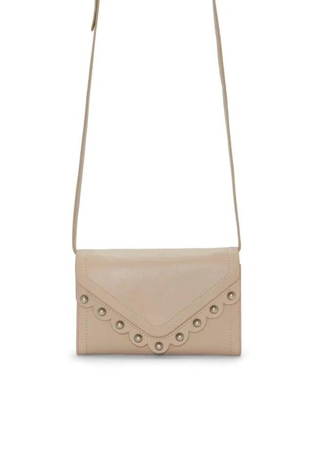 Lucky Brand Ruth Scalloped Crossbody Bag Light Grey Women Handbags