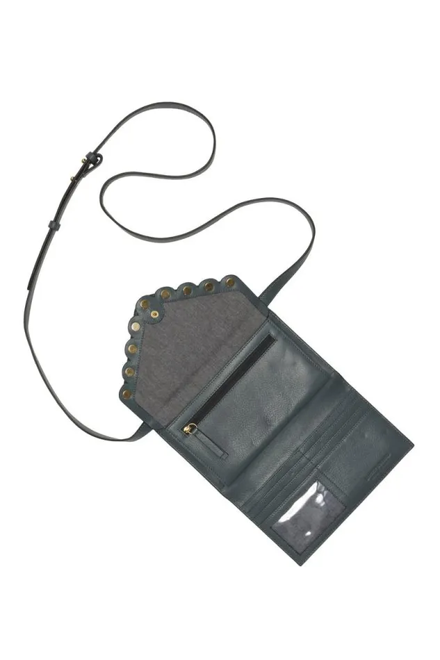 Lucky Brand Ruth Scalloped Crossbody Bag Universal Midnight Women Handbags