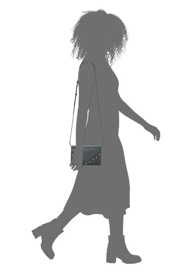 Lucky Brand Ruth Scalloped Crossbody Bag Universal Midnight Women Handbags