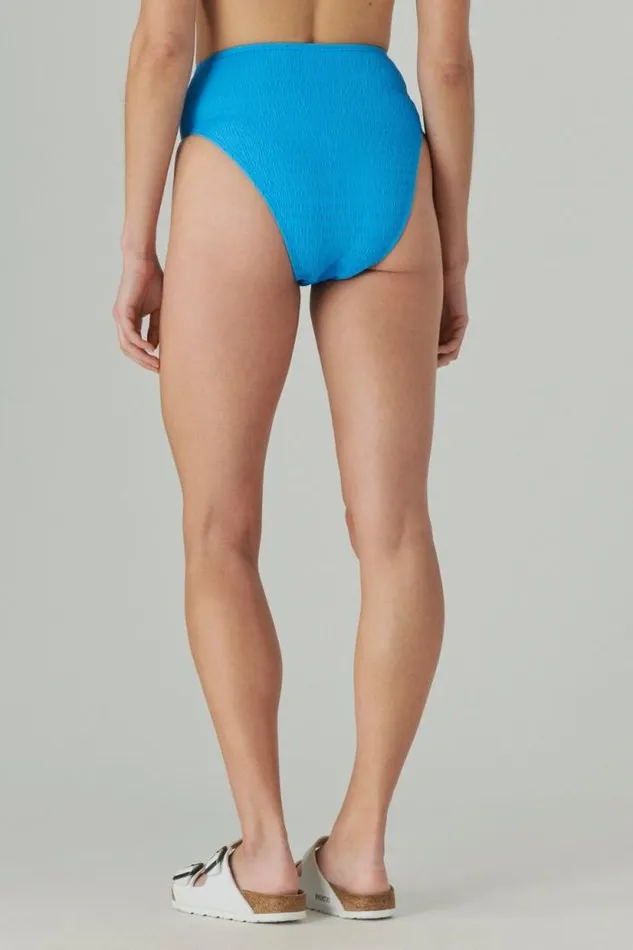 Lucky Brand Seersucker High Waisted Bottoms Pacific Coast Women Swim