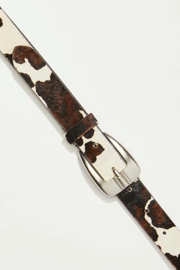 Lucky Brand Western Cow Print Belt Blackwhite Women Belts Lucky Brand Western Cow Print Belt Blackwhite Women Belts