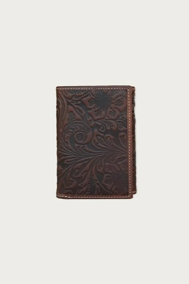 Lucky Brand Western Embossed Leather Trifold Wallet Dark Brown Men Bags and Wallets Lucky Brand Western Embossed Leather Trifold Wallet Dark Brown Men Bags and Wallets