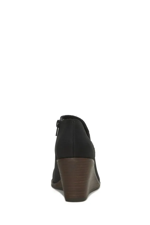 Lucky Brand Zemlin Wedge Bootie Black Women Shoes