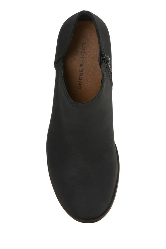 Lucky Brand Zemlin Wedge Bootie Black Women Shoes