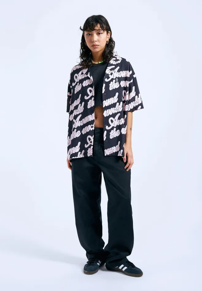 Madi Shirt 8211 Off Black Around AOP Off Black Around Aop Women Dr Denim Shirts